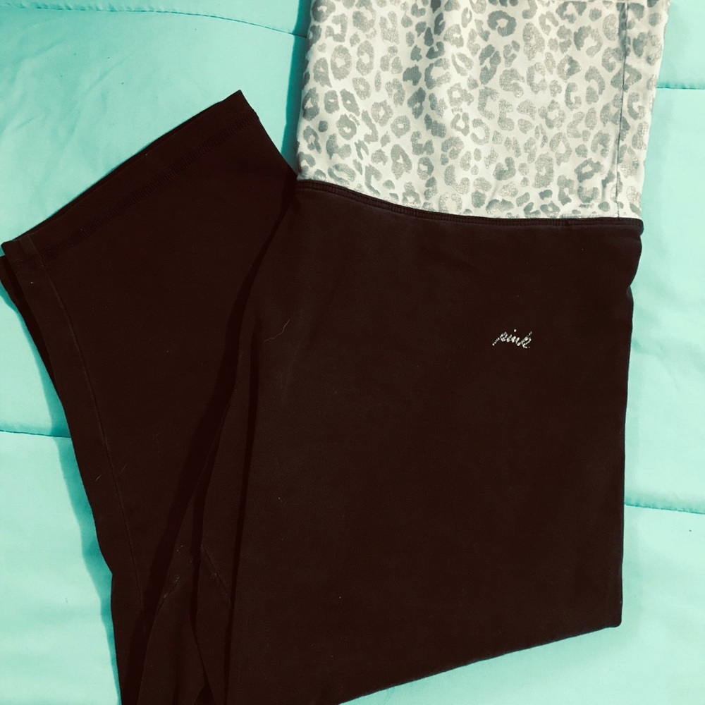 VS PINK cheetah capris